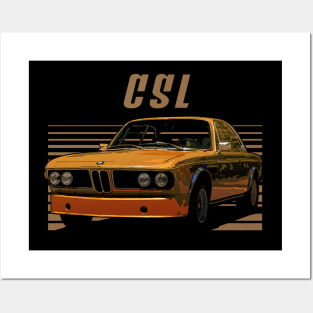 BMW CSL 1972 Awesome Automobile Posters and Art